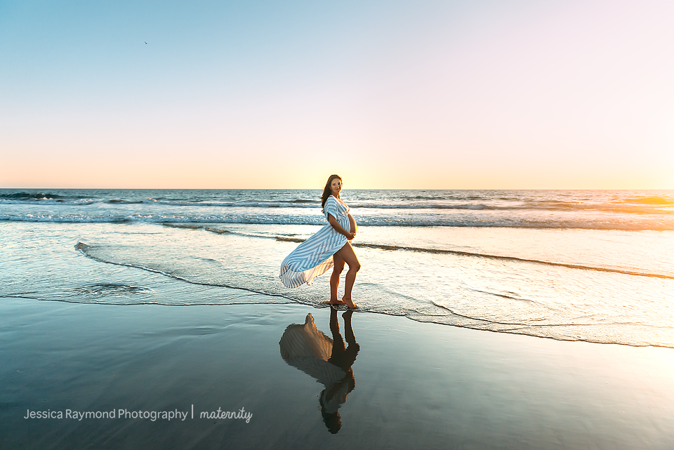 encinitas beach maternity photographer elegant beach maternity pictures sunset pose