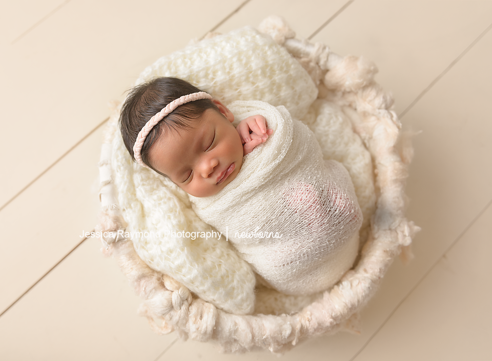 san diego baby photography newborn baby photographer baby in white basket