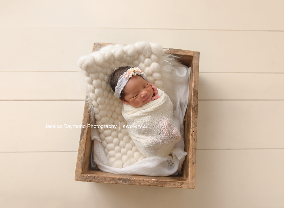 san diego baby photography newborn baby photographer baby in wood box