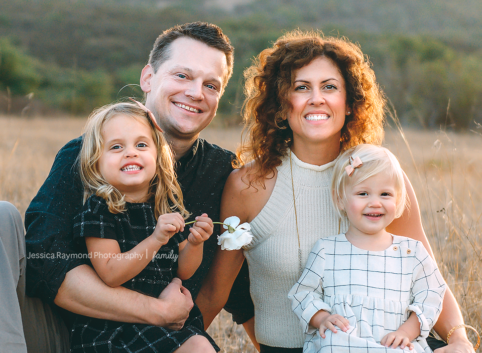 North County San Diego Photographer family of 4 portrait ideas