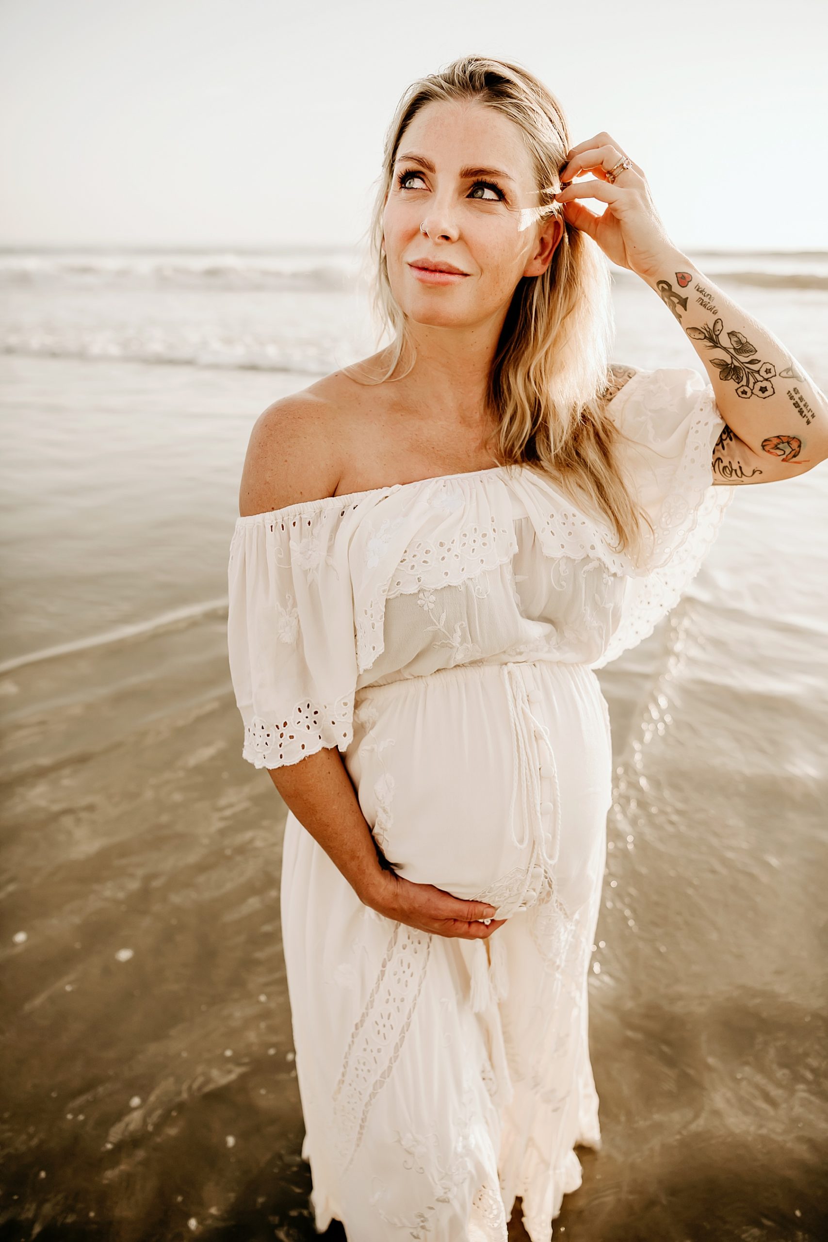 boho beach maternity pictures
