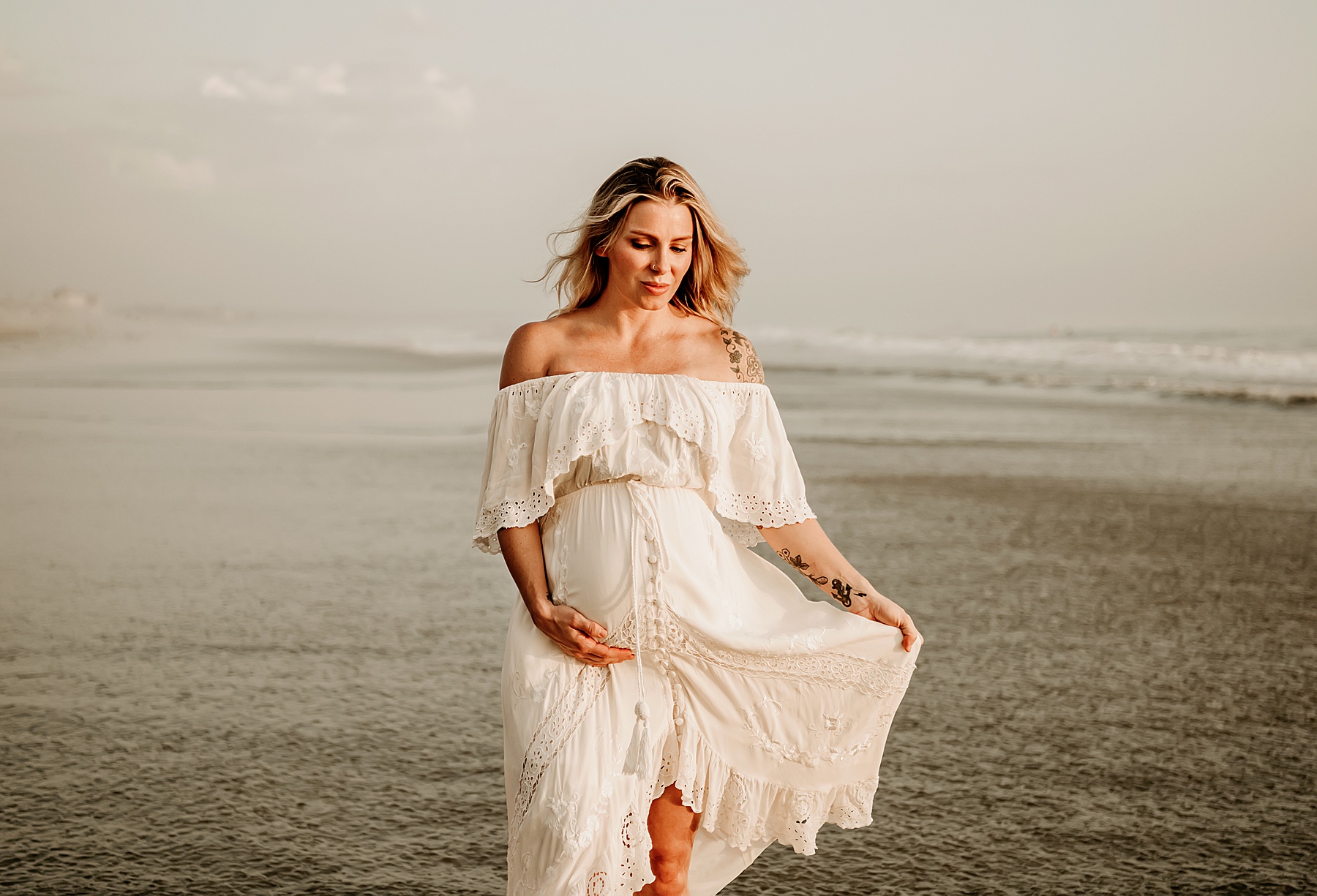 boho beach maternity pictures