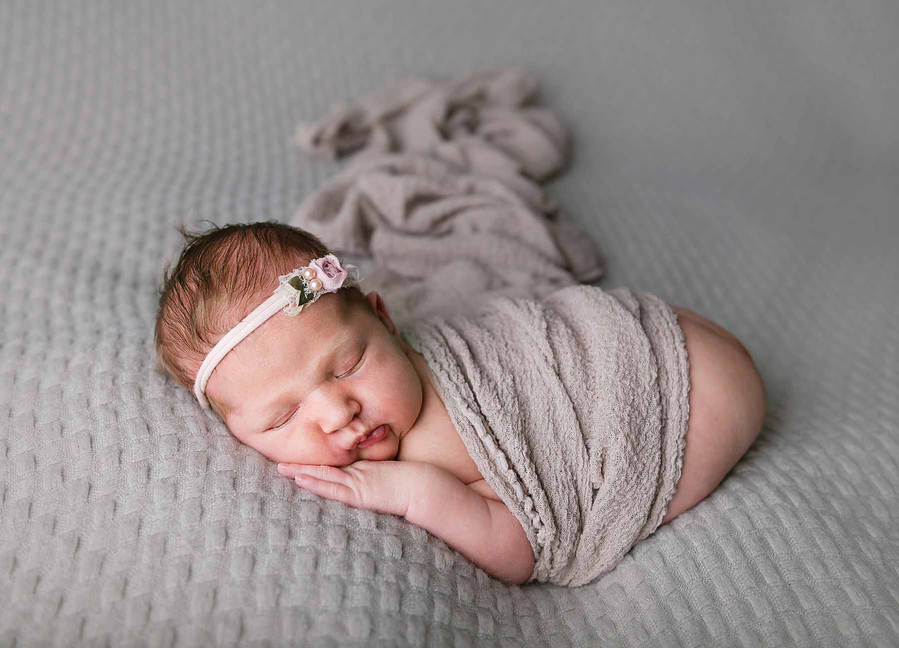 newborn pictures baby on bean bag