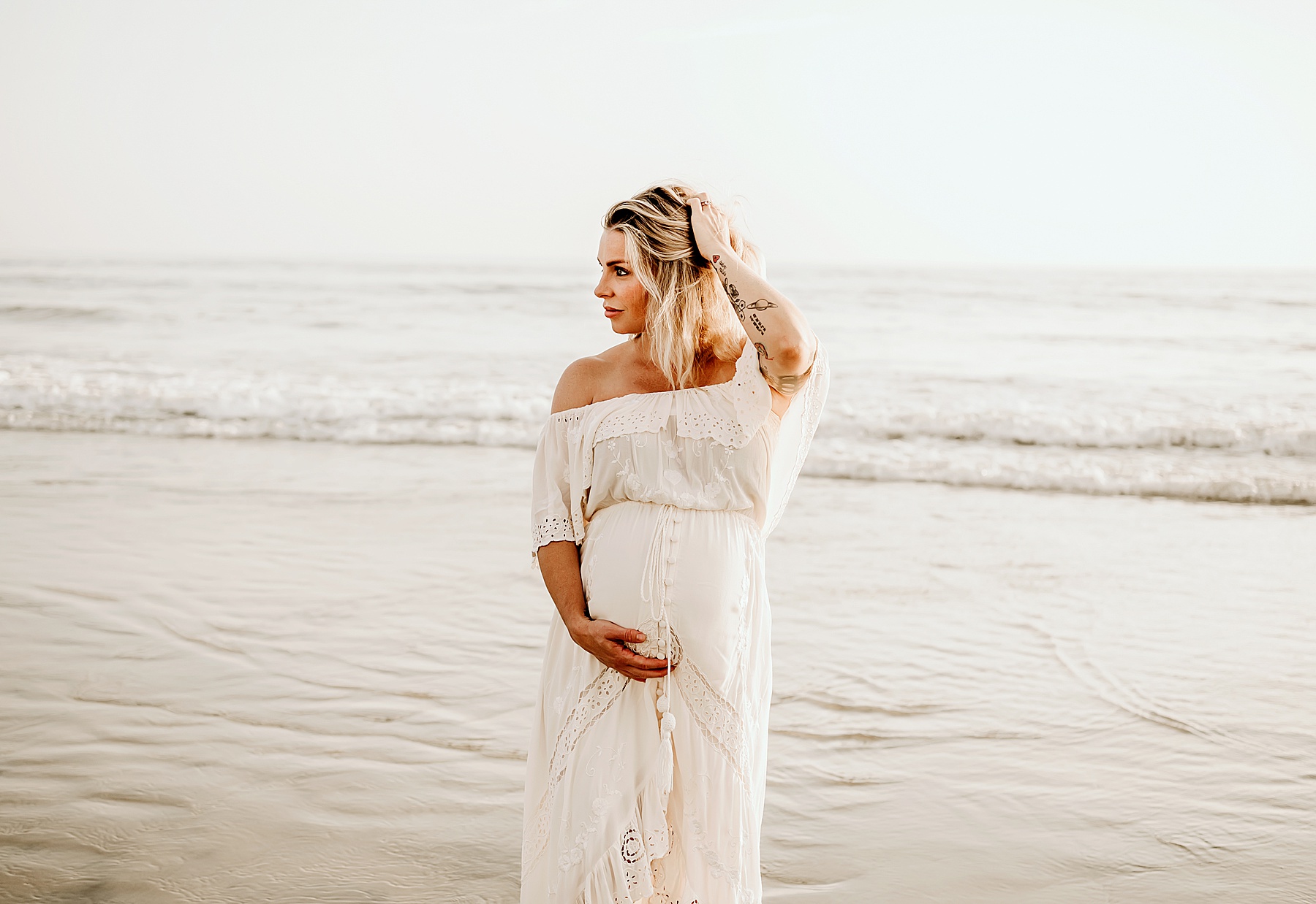 Carlsbad boho beach maternity pictures