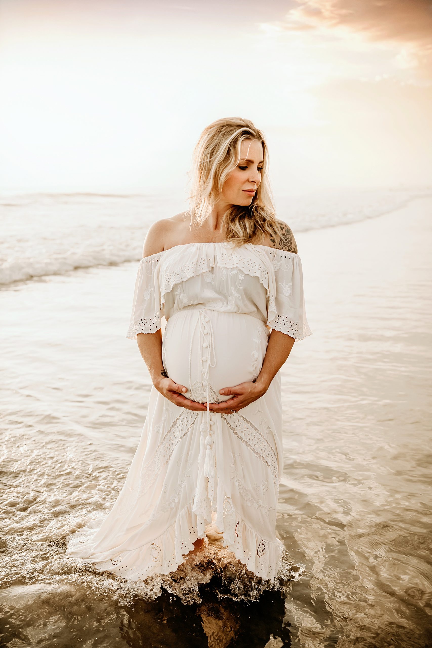 Carlsbad boho beach maternity pictures